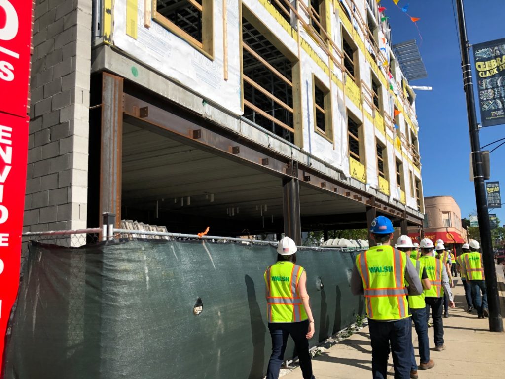 Team visiting project in process